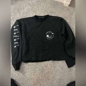 Brandy Melville, cropped dark grey cropped sweatshirt